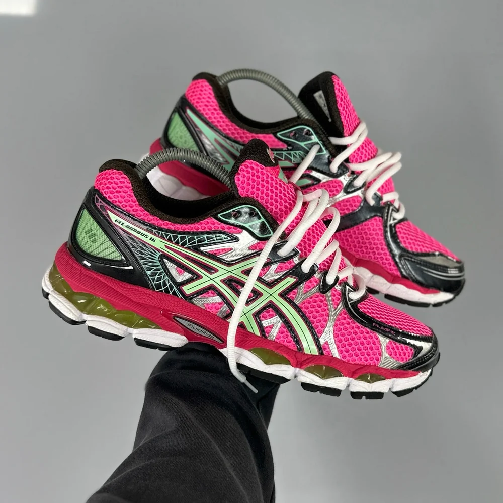 GEL Nimbus 16 — Rose fluo / Vert menthe